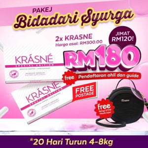 Pakej 2 Unit Krasne + Free Sling Bag